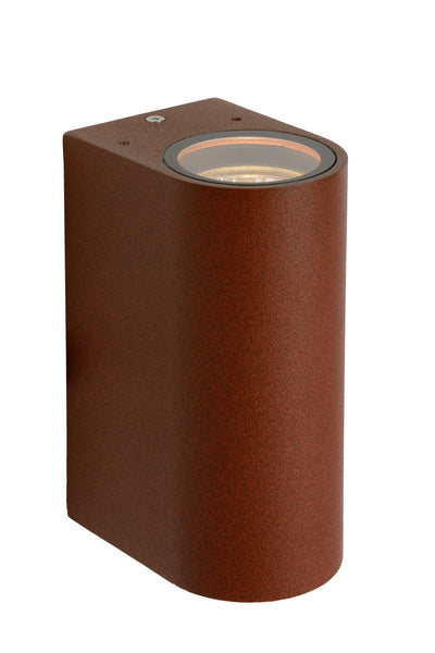 Applique murale Lucide BOOGY intérieur extérieur 2xGU10 IP44 aluminium rouille moderne éclairage haut bas
