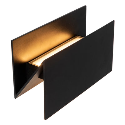 Lucide SWINDON LED wandlamp 16W 2700K IP54 Zwart buiten binnen aluminium modern design