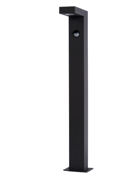 Lucide TEXAS-IR LED sokkellamp 7W 3000K IP54 met bewegings- en dag/nachtsensor Donkergrijs