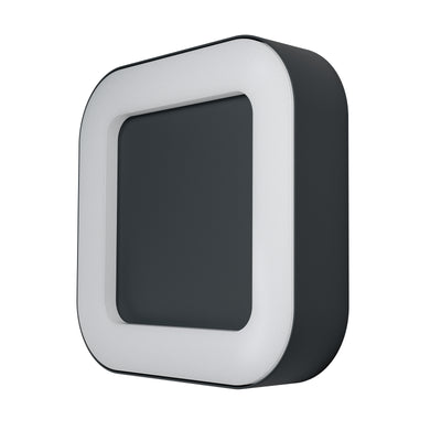 Ledvance ENDURA Style Square LED wandlamp 13.5W 3000K Donkergrijs IP44 IK07 buitenmontage