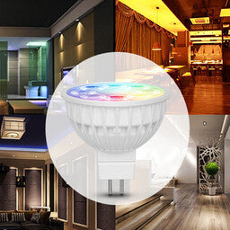 Miboxer Spot LED MR16 4W RGB+CCT, RF 2.4 GHz, lampe dimmable de remplacement pour votre installation d'éclairage intelligent