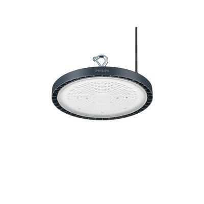 Philips CoreLine Highbay Gen5 LED 134W 20000 lumens 4000K gradable DALI IP65 IK08 faisceau étroit Gris