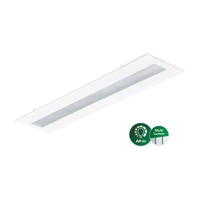 Panneau encastré LED Philips CoreLine RC136B, 22W-31W dimmable DALI, 3100-4300 lumens, 4000K, 1197x297 Blanc