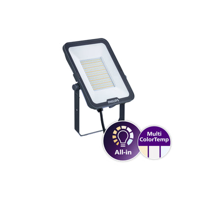 Projecteur LED Philips Ledinaire 70W 3000K 4000K 6500K 7700-8400 lumens IP65 IK08 Gris éclairage extérieur