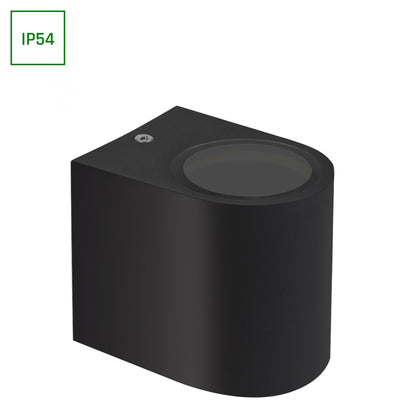 Applique murale Spectrum LED GU10 Noire IP54 250V boîtier en polycarbonate 95x80x73mm pour usage intérieur et extérieur