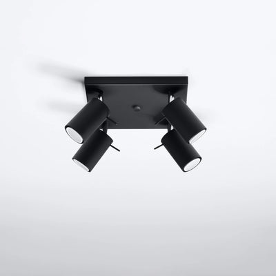 Spot encastré plafonnier LED Sollux Lighting RING 4xGU10, IP20, 220-240V, Aluminium Or Mat, CE RoHS