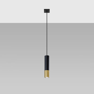 Sollux Lighting LED hanglamp Zwart Goud LOOPEZ, 1xGU10, Aluminium, IP20, 220-240V, CE RoHS