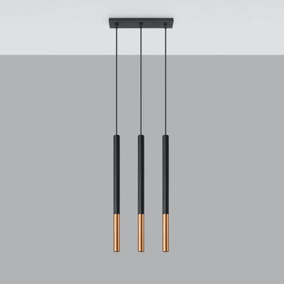Sollux Lighting Suspension LED MOZAICA Noir Cuivre, 3xG9, 220-240V, IP20, Aluminium, CE RoHS
