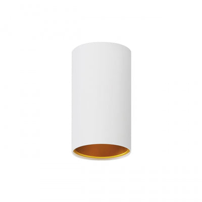 Spot LED en saillie Spectrum CHLOE GU10, Tube Blanc Doré, IP20, 250V, corps en aluminium, plafonnier intérieur