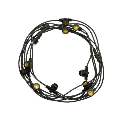 Guirlande LED suspendue Spectrum GARLAND 5M, 10xE27 douilles, IP44 utilisation extérieure intérieure, Boîtier noir