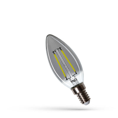 Bougie LED Spectrum C35 E14 3W 230V 4000K 150 lumens angle de faisceau 300° non dimmable blanc chaud