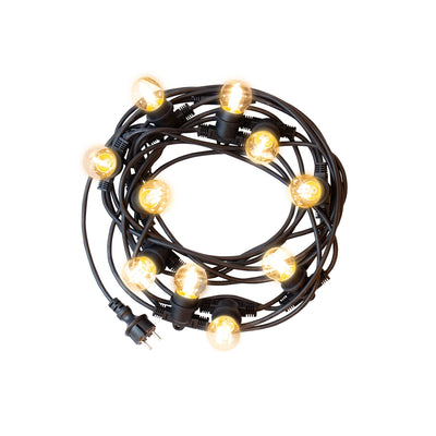 Spectrum LED feestoon verlichtingsketting 5m met 10x E27 fittingen, 220-240V, IP20, 3000K, CE RoHS, 5 jaar garantie