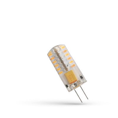 Ampoule capsule Spectrum LED G4 12V 2W blanc chaud 3000K silicone 165 lumens faisceau 270° non dimmable