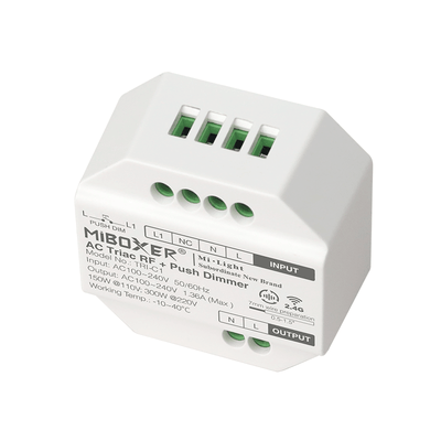 Module variateur LED Tsong 300W AC TRIAC, compatible télécommande RF 2.4GHz, IP20, 220-240V, CE RoHS