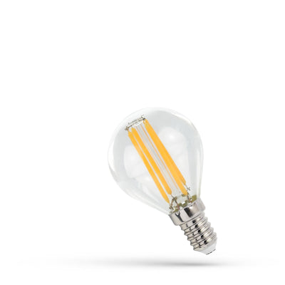 Lampe LED Spectrum G45 E14 4W Filament 4000K blanc neutre 510 lumens 230V boule en verre non dimmable
