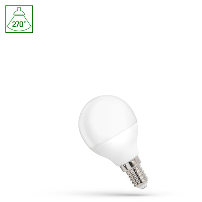 Lampe LED G45 Spectrum E14 1W 230V 4000K neutre avec 90 lumens et angle de faisceau de 270°