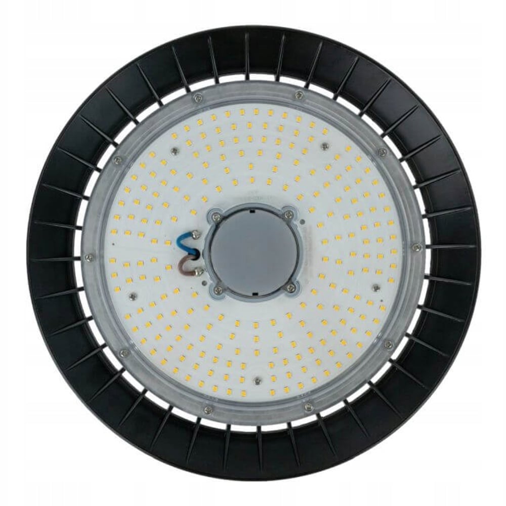 Tsong LED High Bay UFO 100W 15000 lumens 1-10V Dimmbable 3000K CRI 80 Puce Philips IP20 CE RoHS Noir