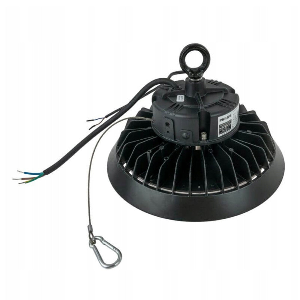 Tsong LED High Bay UFO 100W 15000 lumen 1-10V dimbaar 3000K Philips chip IP20 CRI 80 CE RoHS Zwart