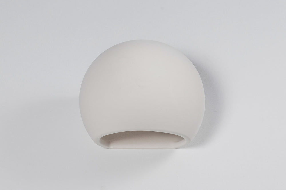 Applique murale en céramique Sollux Lighting globe blanc à douille E27 compatible LED 60W