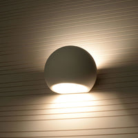 Applique murale en céramique Sollux Lighting globe blanc à douille E27 compatible LED 60W