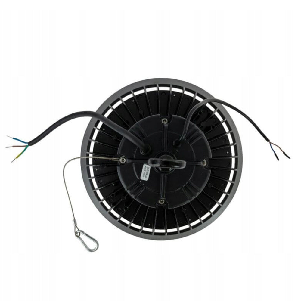 Tsong LED High Bay UFO 100W 15000 lumens gradable 1-10V 3000K puce Philips IP20 CRI 80 CE RoHS Noir