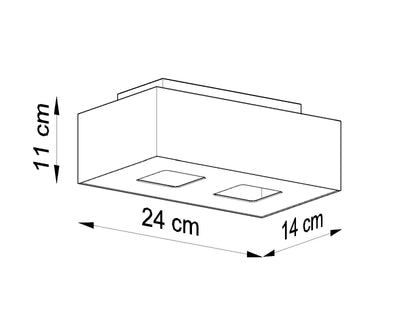 Plafondspot MONO 2 zwart