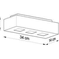 Plafondspot MONO 3 zwart