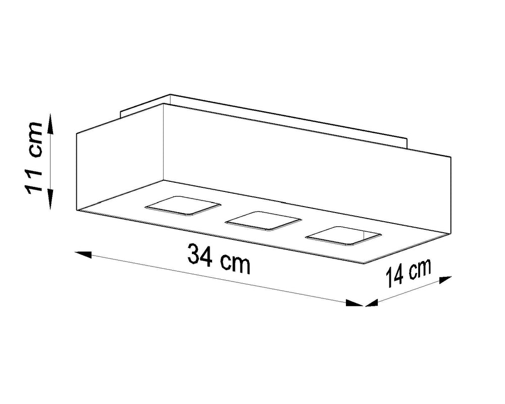 Plafondspot MONO 3 zwart