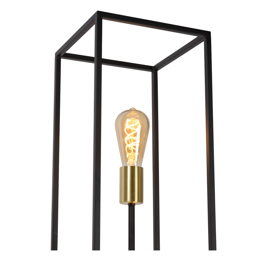 Lucide RUBEN vloerlamp, 3xE27 fittingen, 220-240V, IP20, Metaal Mat Zwart, Retro stijl, 1200mm hoogte