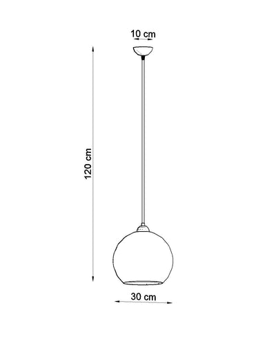 Hanglamp BALL transparent