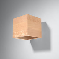 Wandlamp QUAD natuurlijk hout