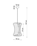 Hanglamp ORIANA hout 