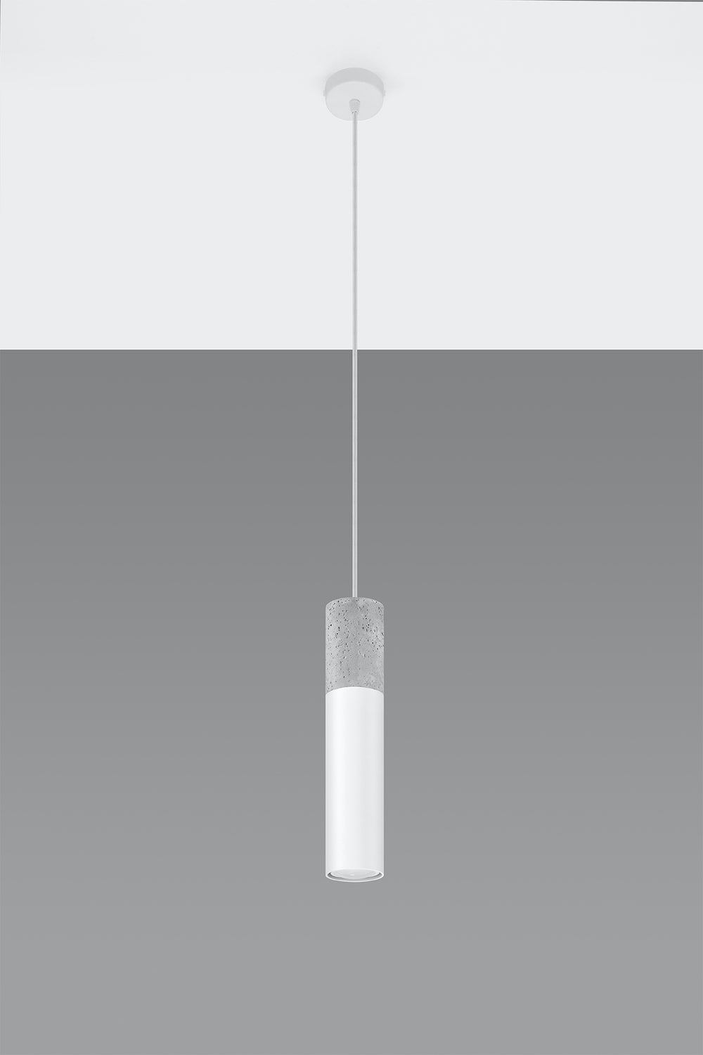 LED Hanglamp wit beton BORGIO - 1 x GU10 aansluiting