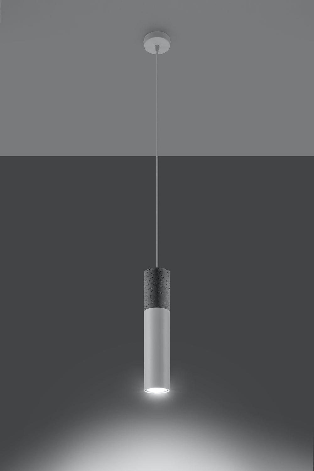 LED Hanglamp wit beton BORGIO - 1 x GU10 aansluiting