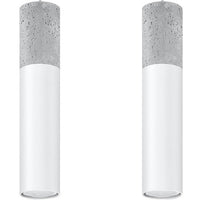 Suspension LED Sollux Lighting Borgio 2 béton blanc 2 GU10 40W
