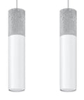 Suspension LED Sollux Lighting Borgio 2 béton blanc 2 GU10 40W
