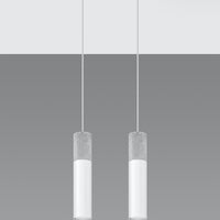 Suspension LED Sollux Lighting Borgio 2 béton blanc 2 GU10 40W