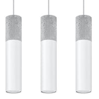 LED Hanglamp wit beton BORGIO - 3 x GU10 aansluiting
