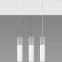 LED Hanglamp wit beton BORGIO - 3 x GU10 aansluiting