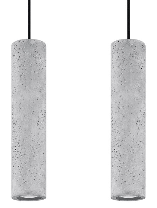 LED Hanglamp beton LUVO - 2 x GU10 aansluiting