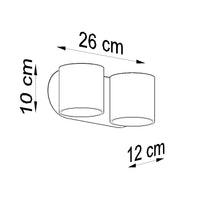 Wandlamp ORBIS 2 zwart 