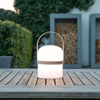 Lucide JOE oplaadbare LED tafellamp IP44 Wit, 3W dim to warm 2800K-3200K, USB opladen, binnen buiten gebruik