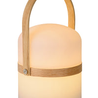 Lucide JOE oplaadbare LED tafellamp IP44 Wit, 3W dim to warm 2800K-3200K, USB opladen, binnen buiten gebruik