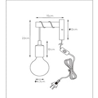 Lucide POLA kinder wandlamp, 1xE27 fitting, Blauwe afwerking, Moderne ronde vormgeving, 220-240V, IP20