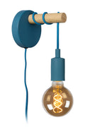 Lucide POLA kinder wandlamp, 1xE27 fitting, Blauwe afwerking, Moderne ronde vormgeving, 220-240V, IP20