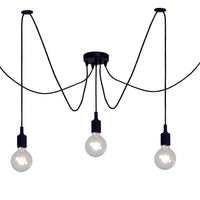 Lucide FIX moderne hanglamp, 5xE27 fittingen, Zwart metaal, rond ontwerp, verstelbare hoogte, IP20