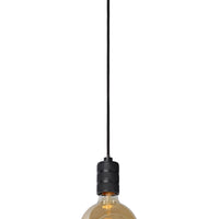 Suspension Lucide JOVA Noir & Or, 1xDouille E27, hauteur réglable, design en métal, suspension intérieure IP20