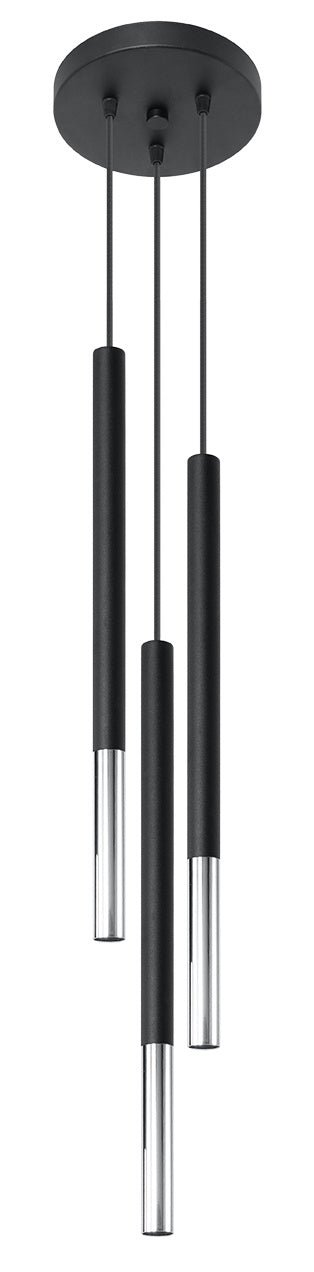 LED Hanglamp zwart chrome MOZAICA - 3 x G9 aansluiting