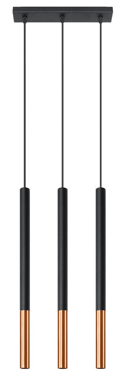 LED Hanglamp zwart koper MOZAICA - 3 x G9 aansluiting
