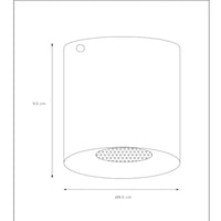 Lucide BODI spot plafond LED Noir 1xGU10 orientable IP20 aluminium 80x80x95mm